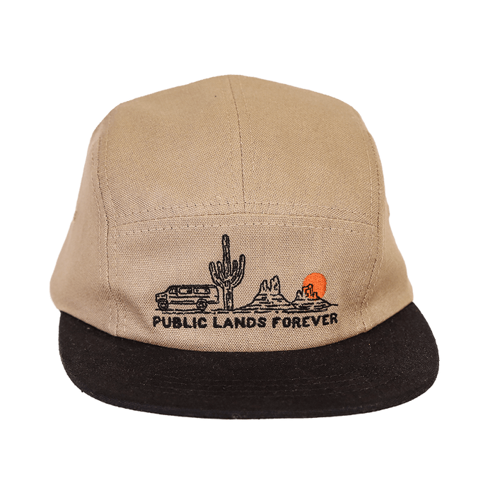 Public Lands Forever Hemp Camp Cap | Tan