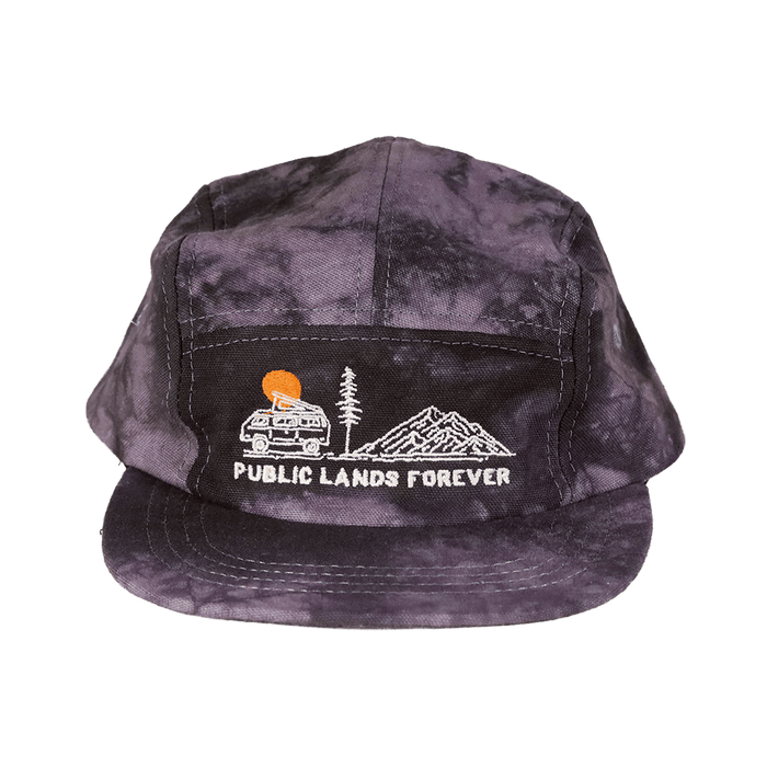Public Lands Forever Shibori Camp Cap | Charcoal Purple/Black