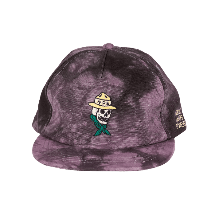 Public Lands Forever Shibori Strapback | Charcoal Purple/Black
