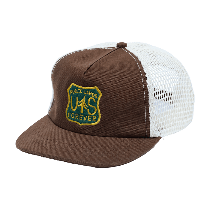 Public Lands Forever Trucker | Brown