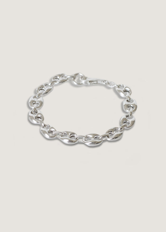 Kinn 925 Sterling Silver Puffed Mariner Chain Bracelet