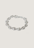 Kinn 925 Sterling Silver Puffed Mariner Chain Bracelet