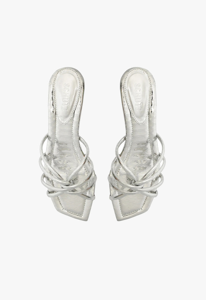 Rachel Mule Metallic Leather Sandal - Schutz Shoes