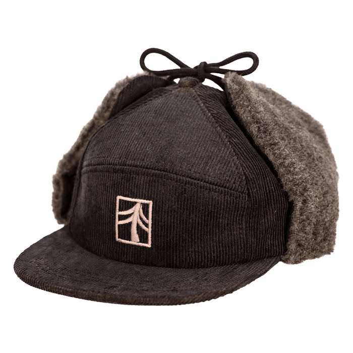 Redmond Hemp Corduroy Sherpa Earflap Cap | Black