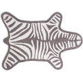reversible zebra bathmat grey - front view