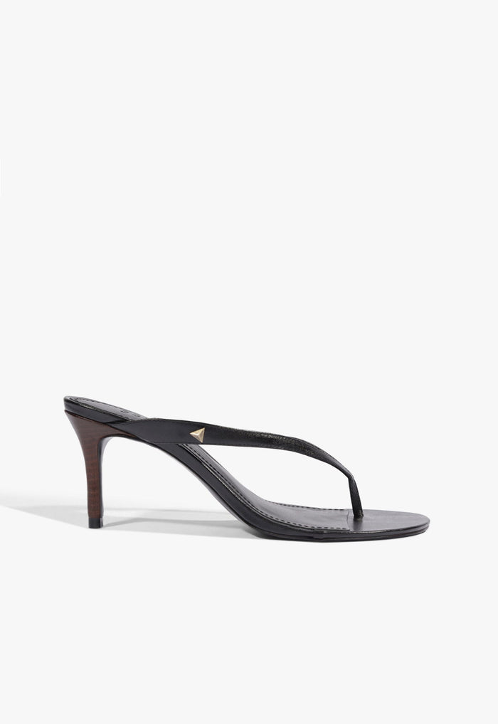 Riley Leather Sandal 5 Black Leather - Schutz Shoes