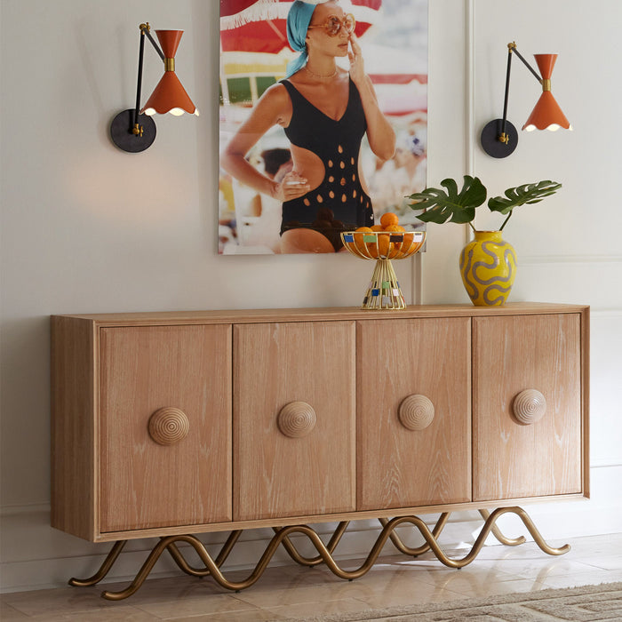 Ripple Articulating Sconce with Jacques Dining Table