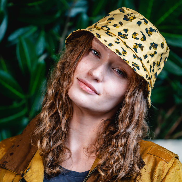 Rockaway DryTek Waxed Canvas Bucket Hat | Watercolor Cheetah