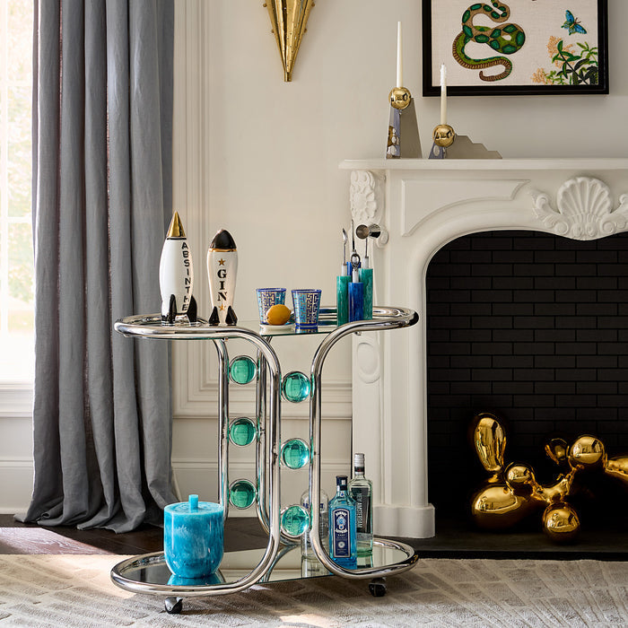 Rocket Absinthe Decanter with Globo Cart Bar