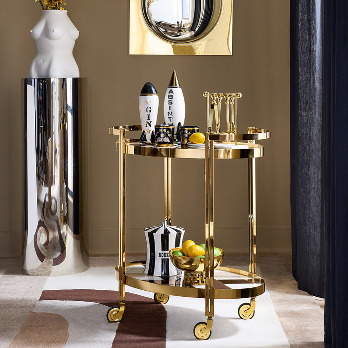 Rocket Absinthe Decanter with Chambeige Cart Bar