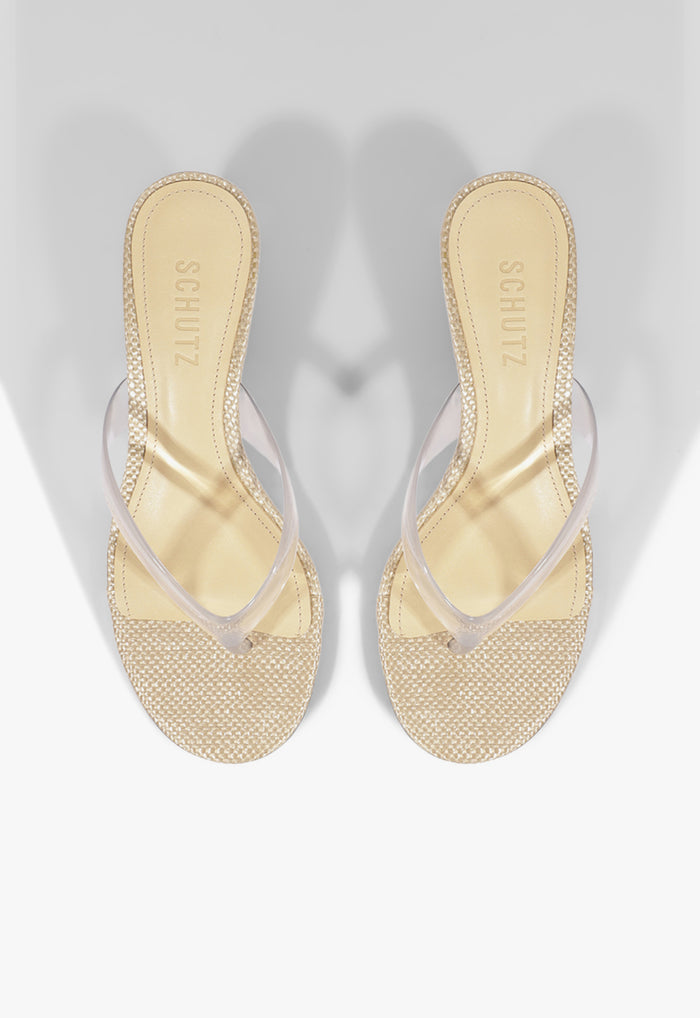 Roslyn Raffia Wedge Sandal - Schutz Shoes