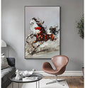 Rich Textured Running Horse Wall Art Modern Horse Textured Canvas Wall Art Horse Acrylic Painting For Sale