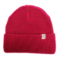 Rustek 100% Merino Wool Waffle Beanie | Pink