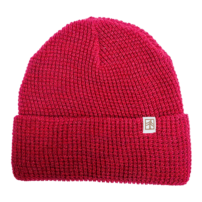 Rustek 100% Merino Wool Waffle Beanie | Pink
