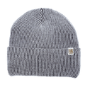 Rustek 100% Merino Wool Watch Cap | Cream/Brown Stripe