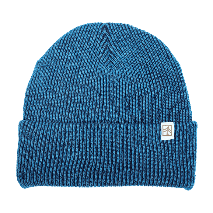 Rustek 100% Merino Wool Watch Cap | Ocean/Navy Stripe