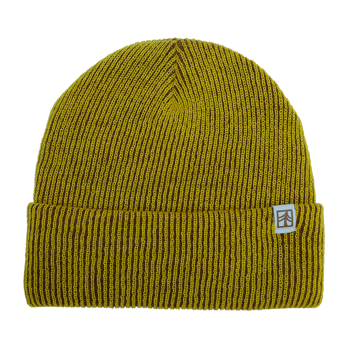 Rustek 100% Merino Wool Watch Cap | Yellow/Copper Stripe