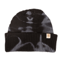 Rustek 100% Organic Cotton Beanie | Charcoal Tie Dye
