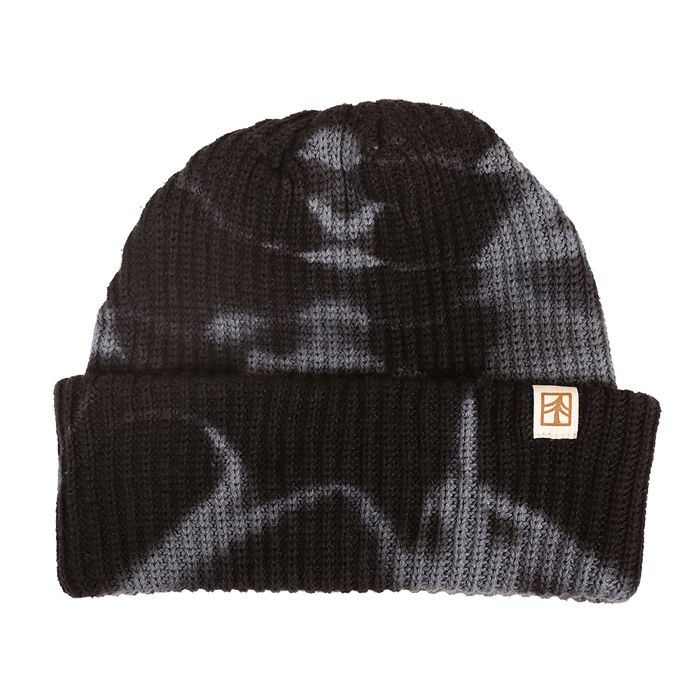 Rustek 100% Organic Cotton Beanie | Charcoal Tie Dye