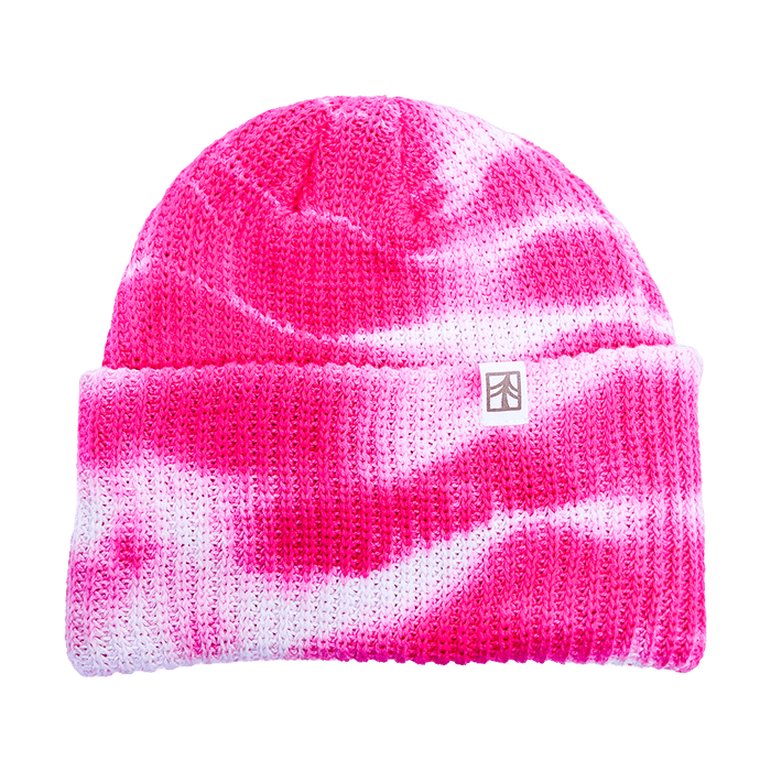 Rustek 100% Organic Cotton Beanie | Pink Tie Dye