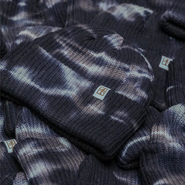 Rustek 100% Organic Cotton Beanie | Sage/Brown/Black Tie Dye