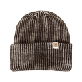 Rustek Alpaca Stripe Beanie | Espresso/Natural