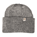 Rustek Alpaca Stripe Beanie | Jet Black/Natural