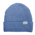 Rustek Double Rib 100% Merino Wool Beanie | Baby Blue/Gray Melange
