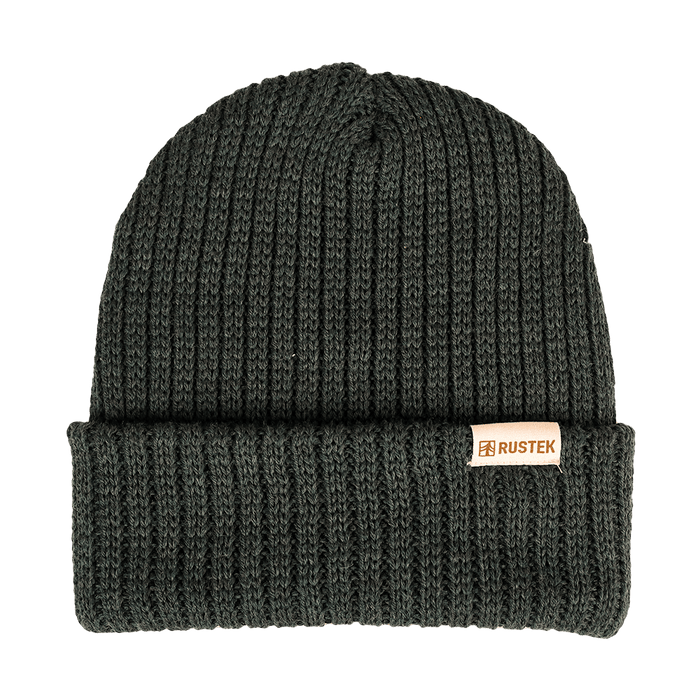 Rustek Double Rib 100% Merino Wool Beanie | Green