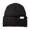 Rustek Double Rib 100% Merino Wool Beanie | Heather Black