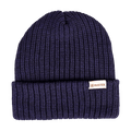Rustek Double Rib 100% Merino Wool Beanie | Navy