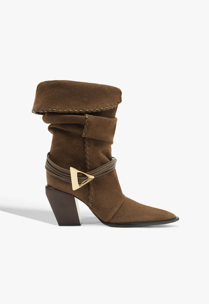 Sable Suede Bootie 5 Pecan Brown Suede - Schutz Shoes