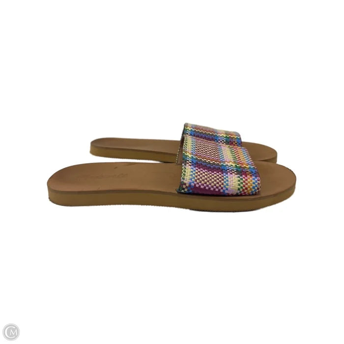 Sandals Flats By Madewell In Rainbow Print, Size: 7