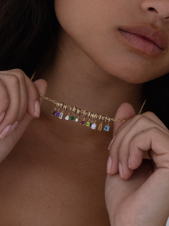 Sapphire Birthstone Charms Necklace