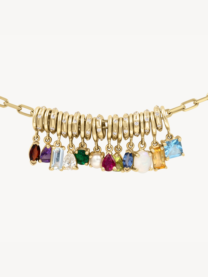 Sapphire Birthstone Charms Necklace