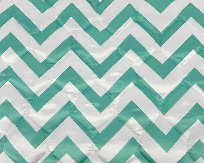 Jade and White Chevron