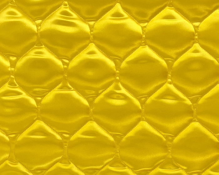 Yellow satin donut bed replacement rounds for FMS Dog Beds, soft and plush cushion for pet comfort and support.