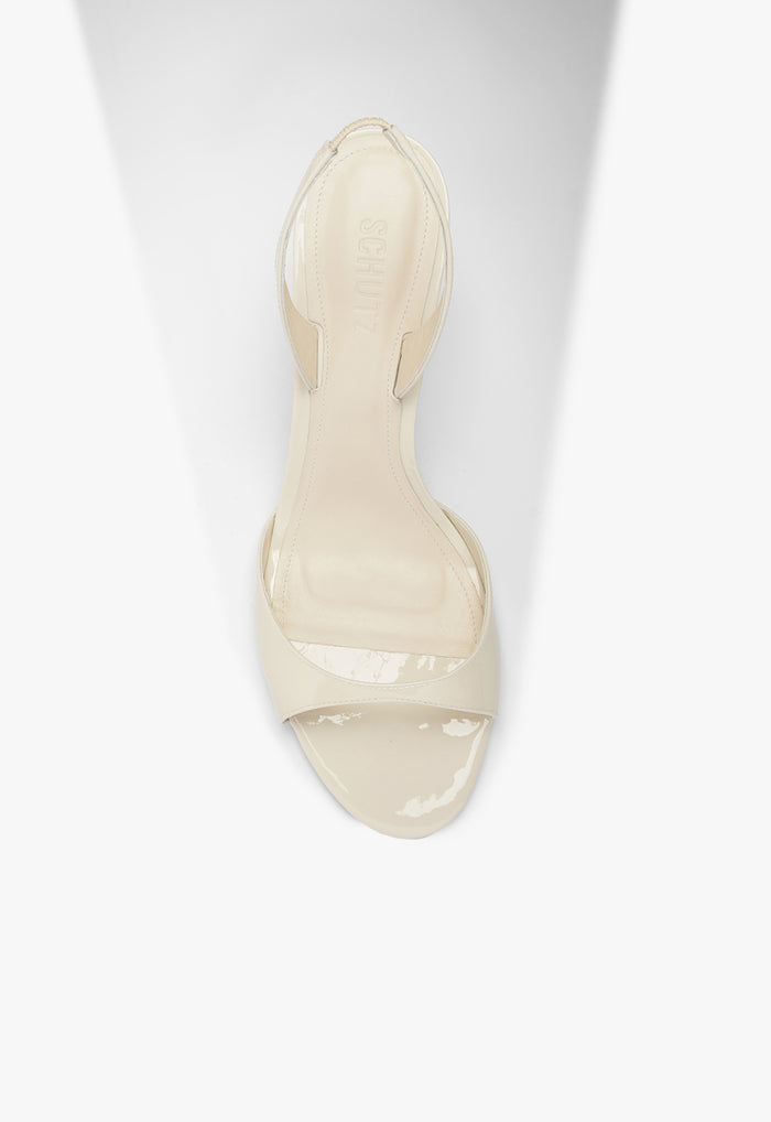 Scarlett Sling Mid Patent Leather Sandal - Schutz Shoes