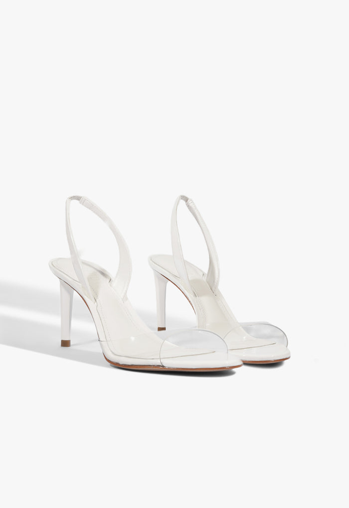 Scarlett Sling Mid Vinyl Patent Sandal - Schutz Shoes