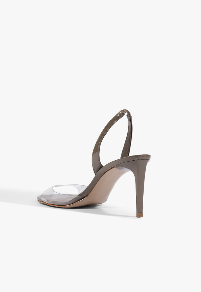 Scarlett Sling Mid Vinyl Patent Sandal - Schutz Shoes
