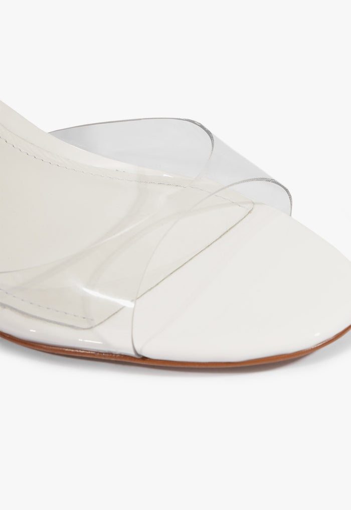 Scarlett Sling Mid Vinyl Patent Sandal - Schutz Shoes