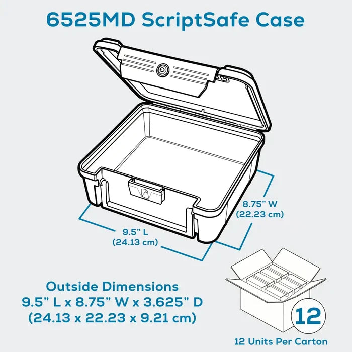 ScriptSafe® 6525MD Secure Open Core Medical Case