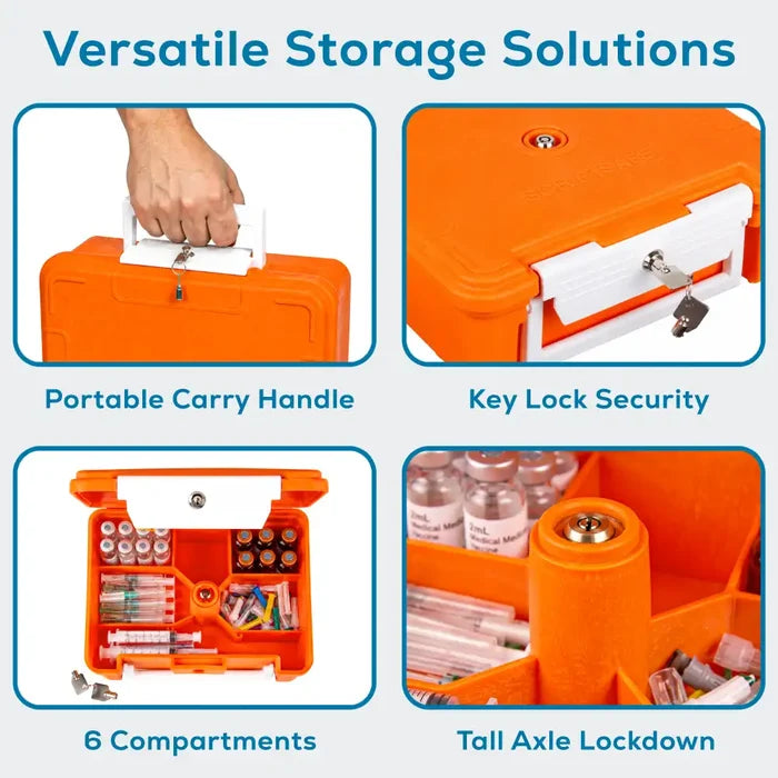 ScriptSafe® 6527MD Secure Divided Core Medical Case w/Lock-Down Feature