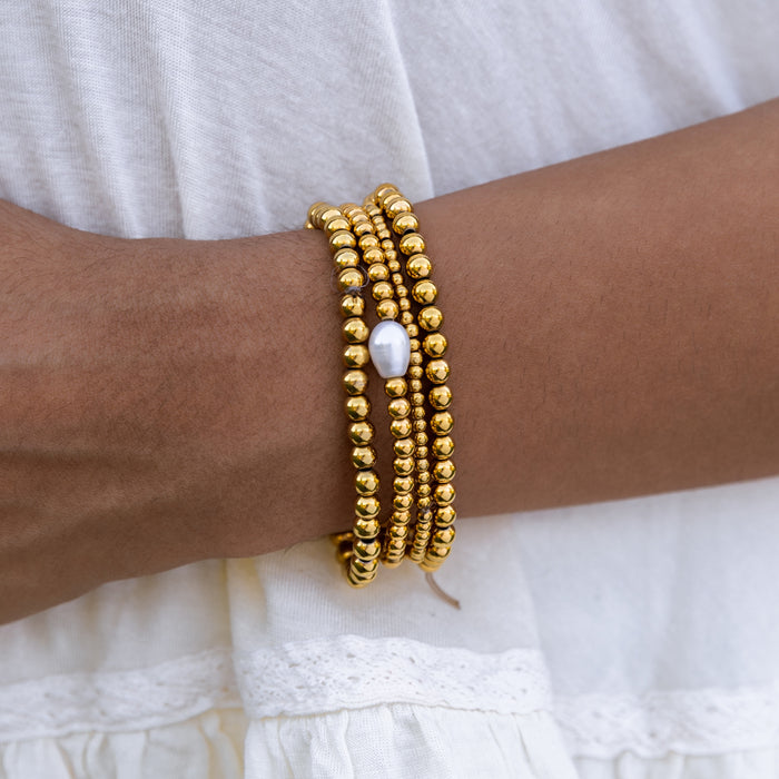 Seaside Stretch Bracelet Gold