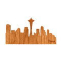 Seattle Skyline Wood Sticker - Rustek