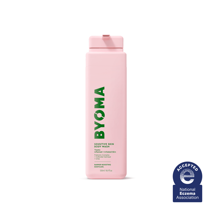 BYOMA SENSITIVE SKIN BODY WASH against a transparent background.