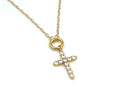 Set 5 GOLD: Small Paperclip Chain Large Sparkling Cross | LINK, design your own