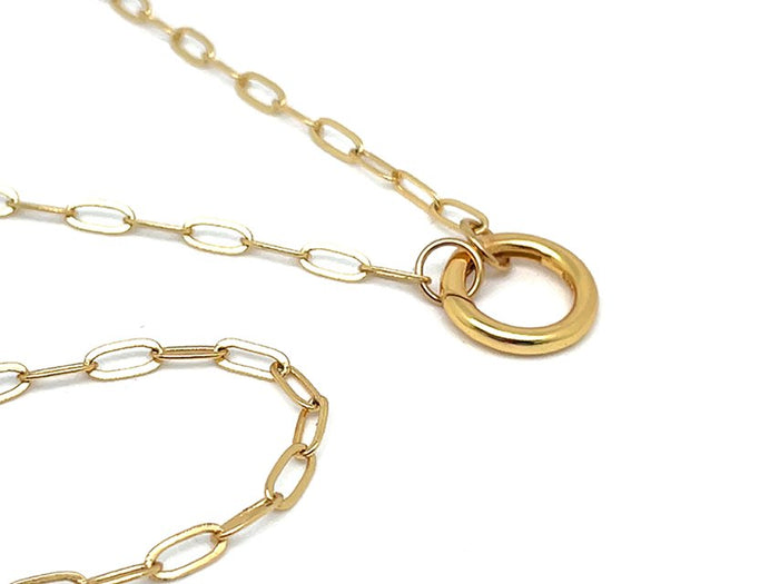 Set #5 GOLD: Small Paperclip Chain Large Sparkling Cross