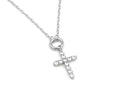 Set 5 SILVER: Small Paperclip Chain Large Sparkling Cross | LINK, design your own