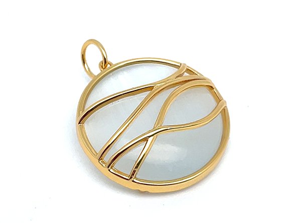 Set #6 GOLD:  Elegant Paperclip Chain White Ocean Wave Large North Star